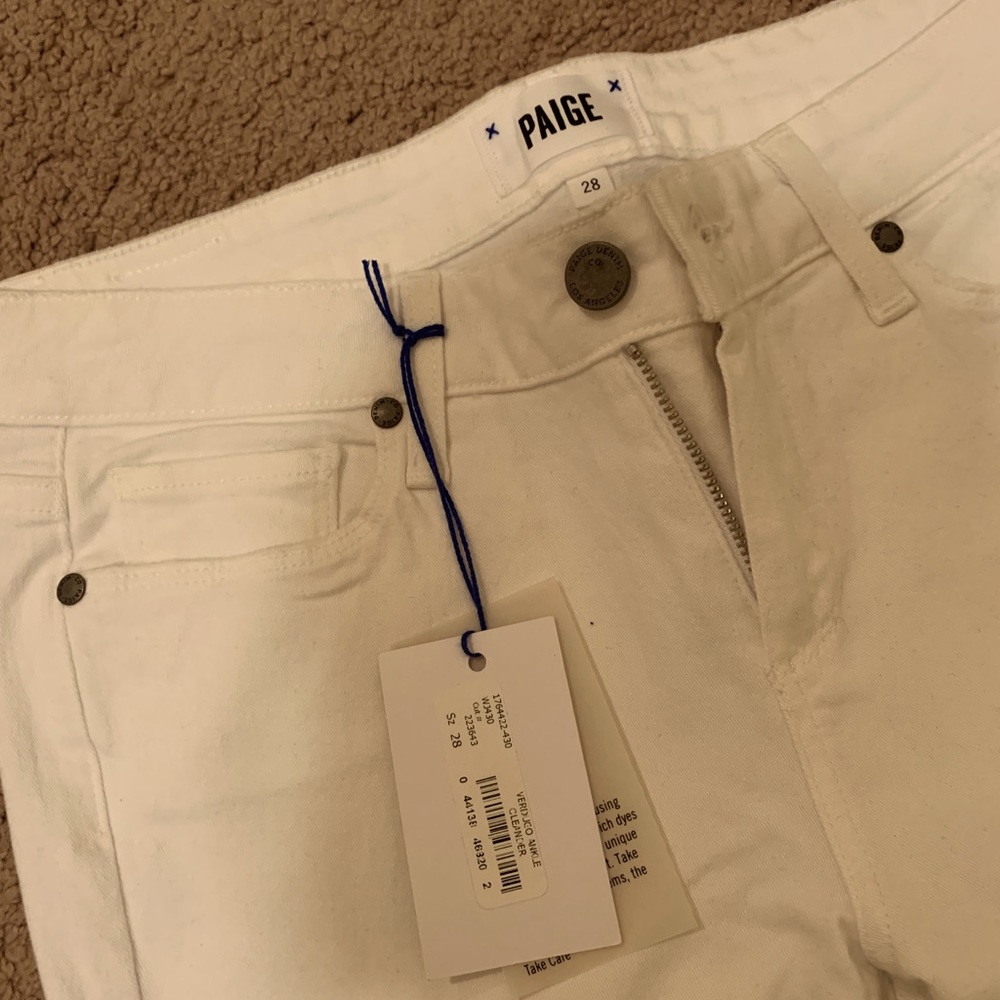 Paige Distressed White Denim
